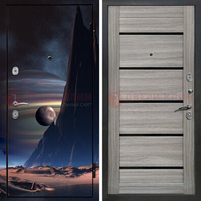 Стальная дверь с фотопечатью космоса ДФ-49 в Дубне
