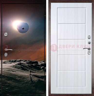 Стальная дверь с фотопечатью планет ДФ-8 в Дубне