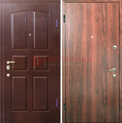 Офисная входная дверь с МДФ ламинат внутри ДМ-101 в Дубне
