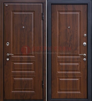 Темная металлическая дверь с МДФ ДМ-140 в Дубне