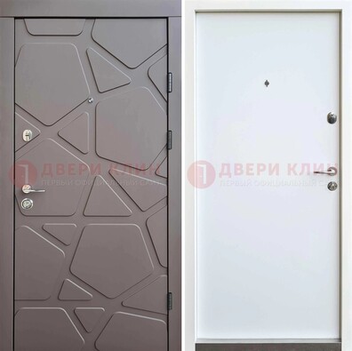 Черная входная дверь с филенчатой МДФ ДМ-216 в Дубне