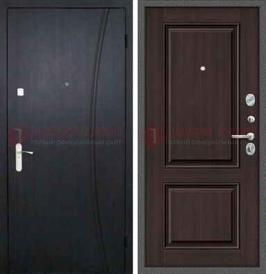 Темная стальная дверь с МДФ панелями ДМ-362 в Дубне