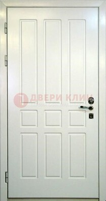 Белая стальная дверь с МДФ ДМ-36 в Дубне