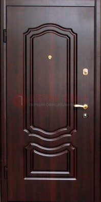 Темная железная дверь с МДФ ДМ-41 в частный дом в Дубне