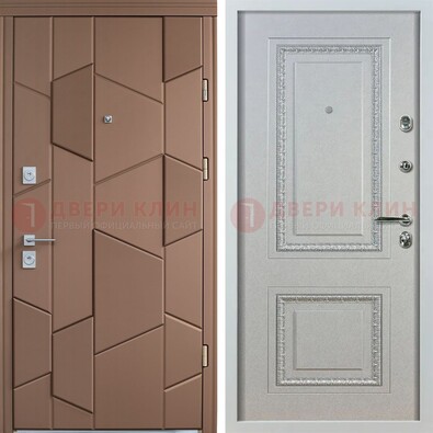 Квартирная стальная дверь с разными панелями МДФ ДМ-496 в Дубне