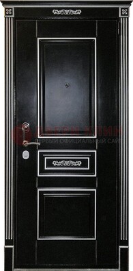 Чёрная дверь с МДФ ДМ-521 в Ступино