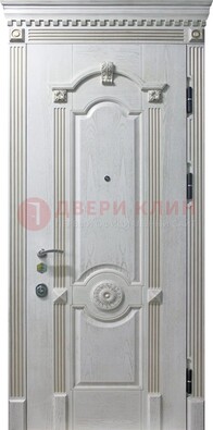 Белая дверь с МДФ ДМ-525 в Дубне