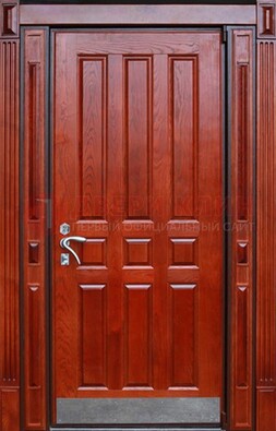 Красная входная дверь для улицы с МДФ ДМ-532 в Дубне