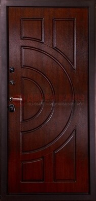 Темная стальная дверь с МДФ ДМ-58 в Дубне