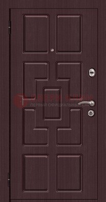 Металлическая дверь с МДФ ДМ-72 в дом из пеноблоков в Дубне