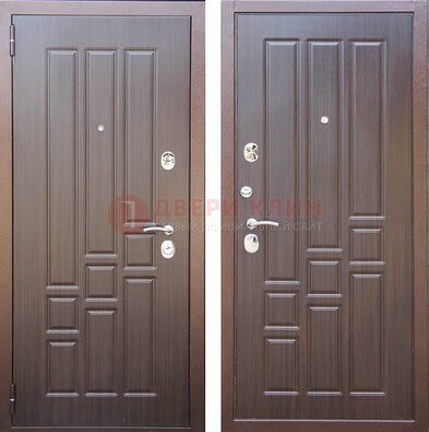 Теплая металлическая дверь с МДФ с двух сторон ДМ-80 в Дубне