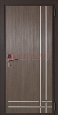 Квартирная стальная дверь с МДФ с декоративными вставками ДМ-89 в Дубне