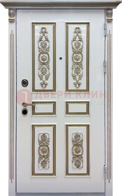 Входная дверь с массивом дуба в белом цвете ДМД-62 в Дубне