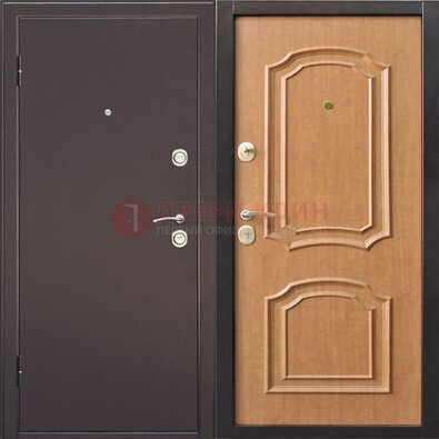Темная железная дверь с порошковым покрытием ДП-10 в Тамбове