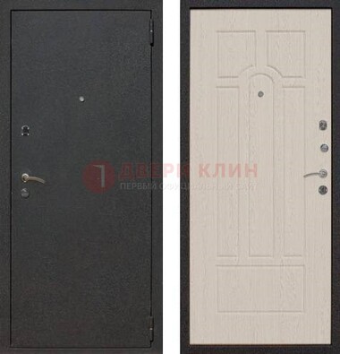 Серая входная дверь с порошковым покрытием МДФ внутри ДП-129 в Дубне