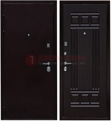 Темная стальная дверь с порошковым напылением ДП-140 в Дубне