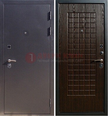 Серая металлическая дверь с порошковым напылением ДП-153 в Дубне