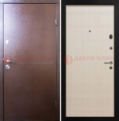 Входная дверь с порошковым покрытием и терморазрывом МДФ ДП-210 в Дубне