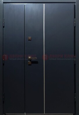 Темная металлическая дверь с порошковым покрытием ДП-220 в Дубне