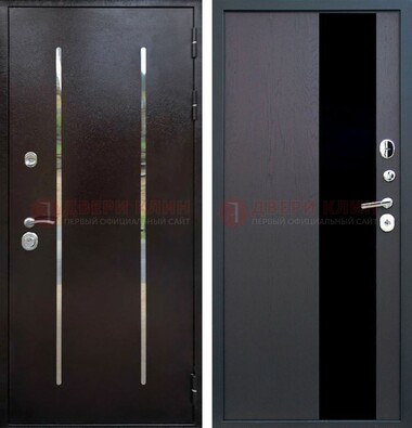 Стальная дверь с порошковым напылением с МДФ и стеклом ДП-230 в Дубне