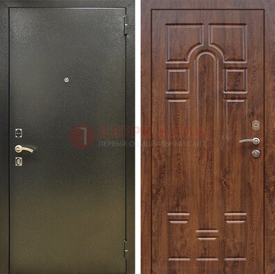 Металлическая дверь Темное серебро с порошковым покрытием и МДФ ДП-271 в Дубне