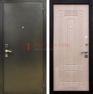 Входная темно-серая дверь с порошковым напылением и МДФ ДП-273 в Дубне