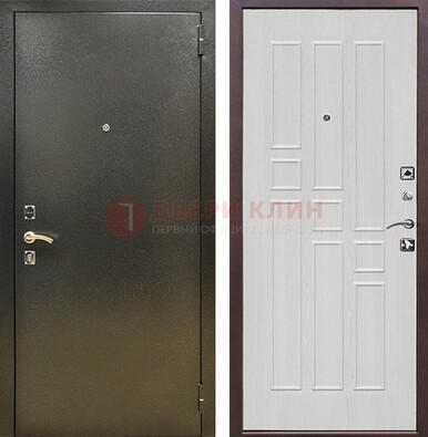 Входная дверь Темное серебро с порошковой отделкой и терморазрывом МДФ ДП-282 в Дубне