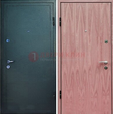 Черная входная дверь с порошковым покрытием ДП-32 в Дубне