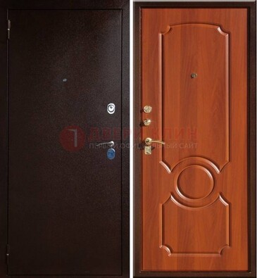 Темная железная дверь с порошковым напылением ДП-46 в Дубне