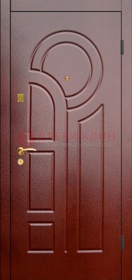 Красная металлическая дверь с порошковым окрасом ДП-57 в Дубне