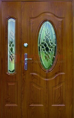 Парадная дверь со стеклянными вставками ДПР-73 для дома в Дубне