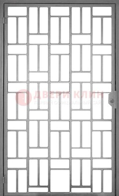 Металлическая решетчатая дверь в сером цвете ДР-23 в Дубне