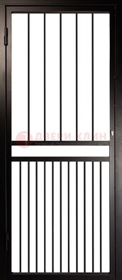 Коричневая одностворчатая железная решетчатая дверь ДР-24 в Дубне