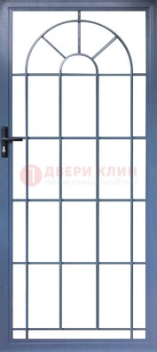 Синяя металлическая решетчатая дверь ДР-28 в Дубне