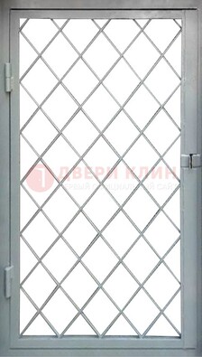 Серая стальная решетчатая дверь ДР-3 в Дубне