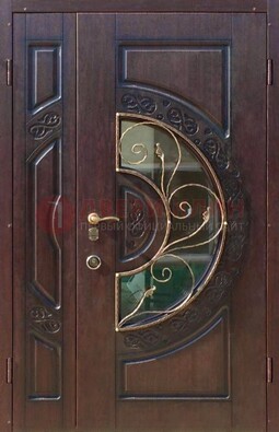 Полуторная железная дверь Винорит в классическом стиле ДСК-272 в Дубне