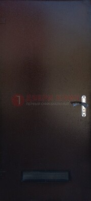 Черная железная техническая дверь ДТ-17 в Дубне