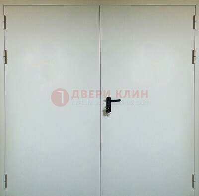 Белая металлическая техническая дверь ДТ-8 в Дубне