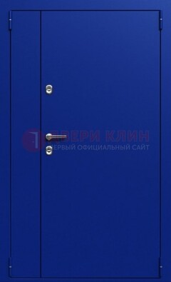 Синяя тамбурная дверь ДТМ-23 в Куровском