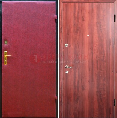 Красная входная дверь с винилискожей ДВ-30 в Дубне