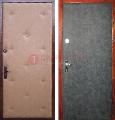 Светлая металлическая дверь с винилискожей ДВ-5 в Дубне