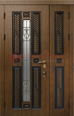Полуторная входная дверь с виноритом ДВТ-169 в Дубне