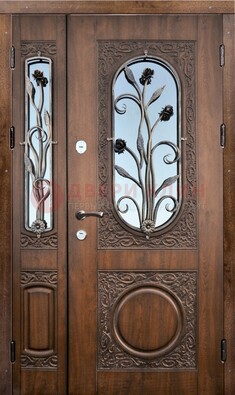 Железная дверь с виноритом и ковкой ДВТ-180 в Дубне