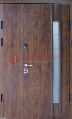 Стальная дверь с виноритом и стеклом ДВТ-187 в Дубне