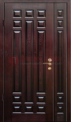 Коричневая металлическая дверь с виноритом ДВТ-20 в Дубне