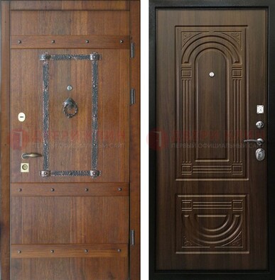 Темная стальная дверь с виноритом ДВТ-232 в Дубне
