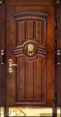 Входная дверь с виноритом в коричневом цвете ДВТ-236 в Дубне