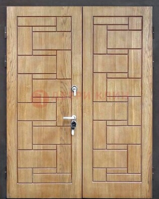 Светло-коричневая стальная дверь с виноритом ДВТ-245 в Дубне