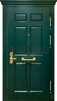 Классическая зеленая дверь с виноритом на улицу ДВТ-248 в Дубне
