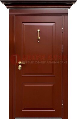 Красная железная дверь винорит для частного дома ДВТ-251 в Дубне
